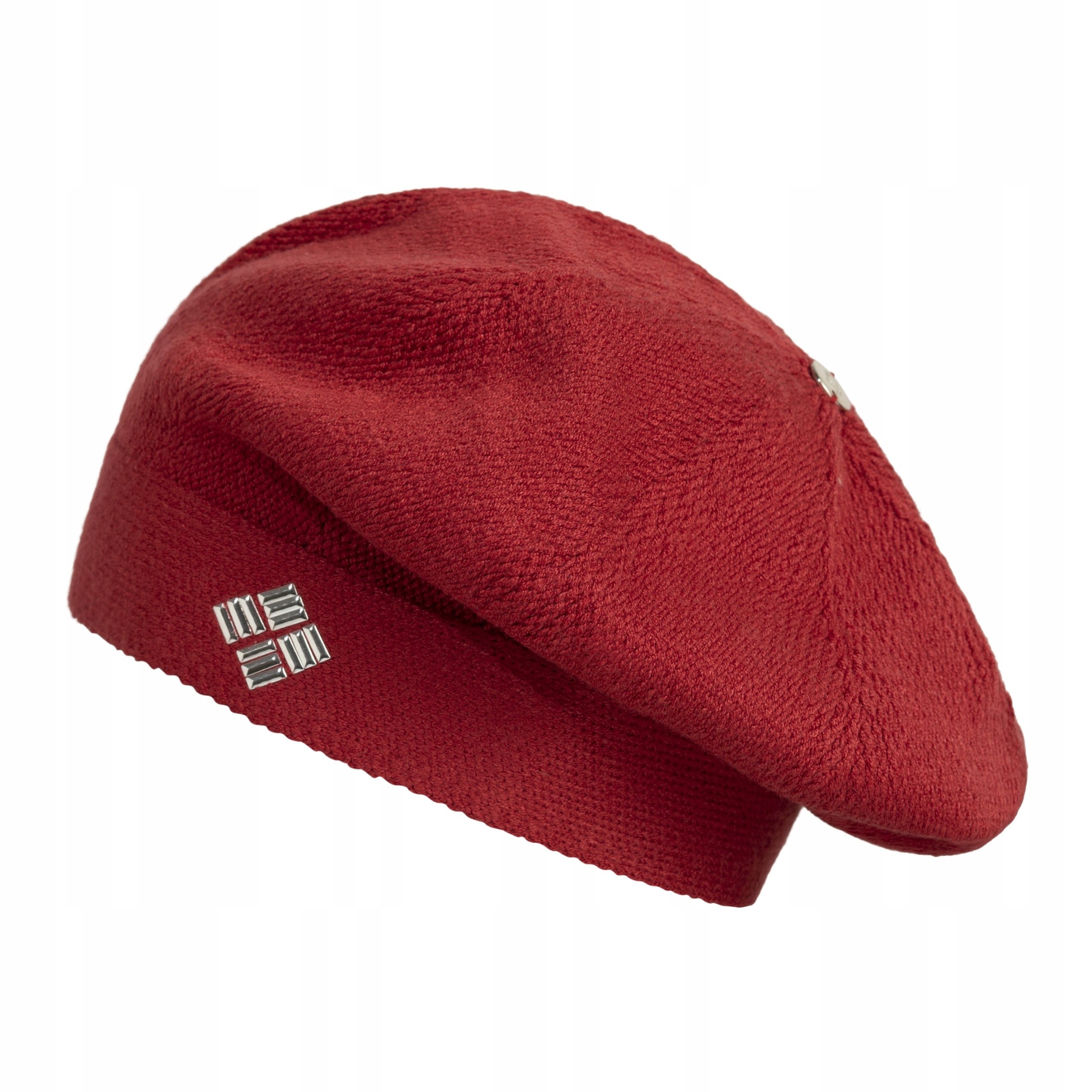 Dámský Červený baret na stojáčku, lehká čepice, jaro, podzim, zima, Loman Estero
