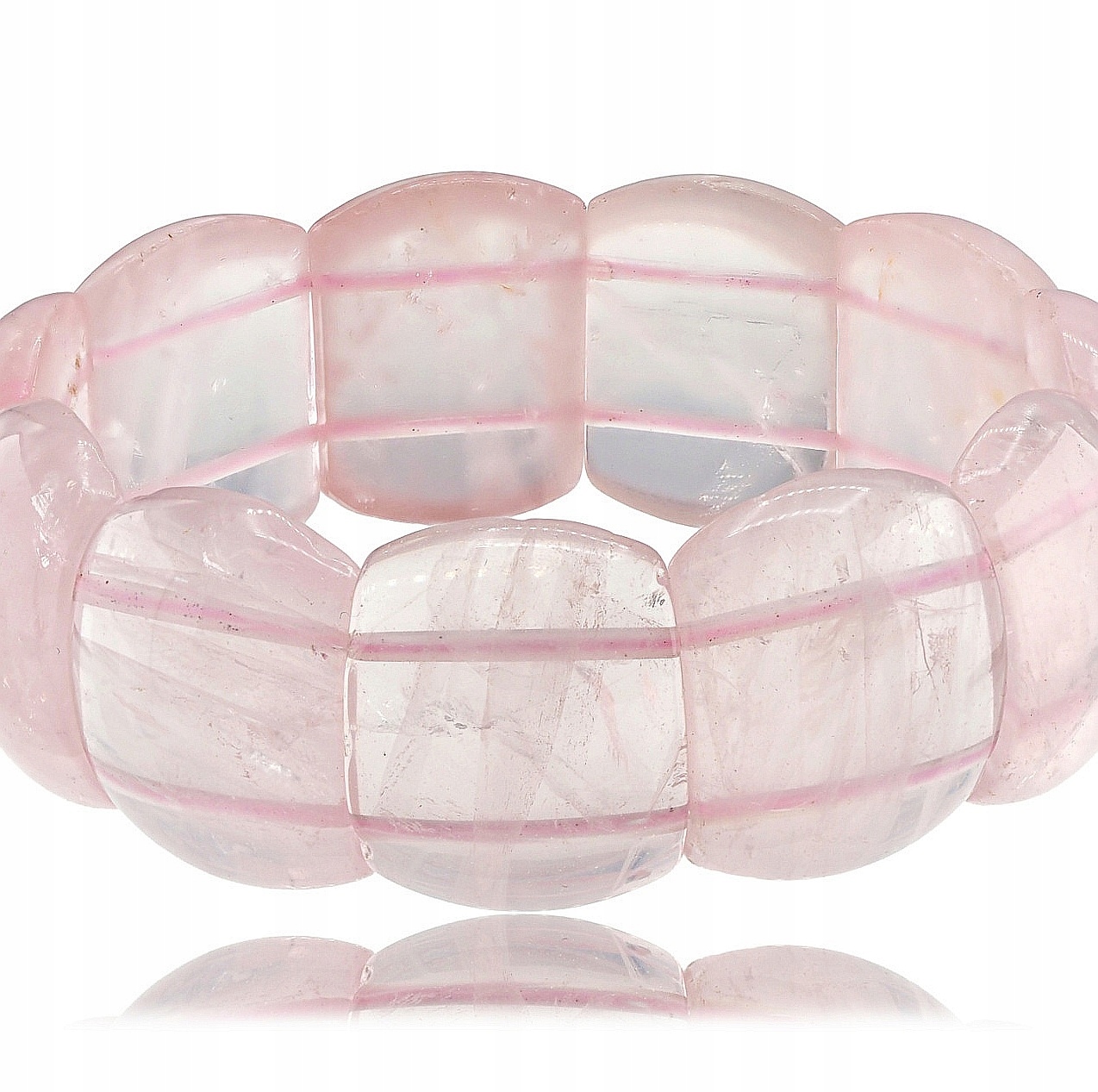 Růžový křemen Elegantní náramek Certifikát