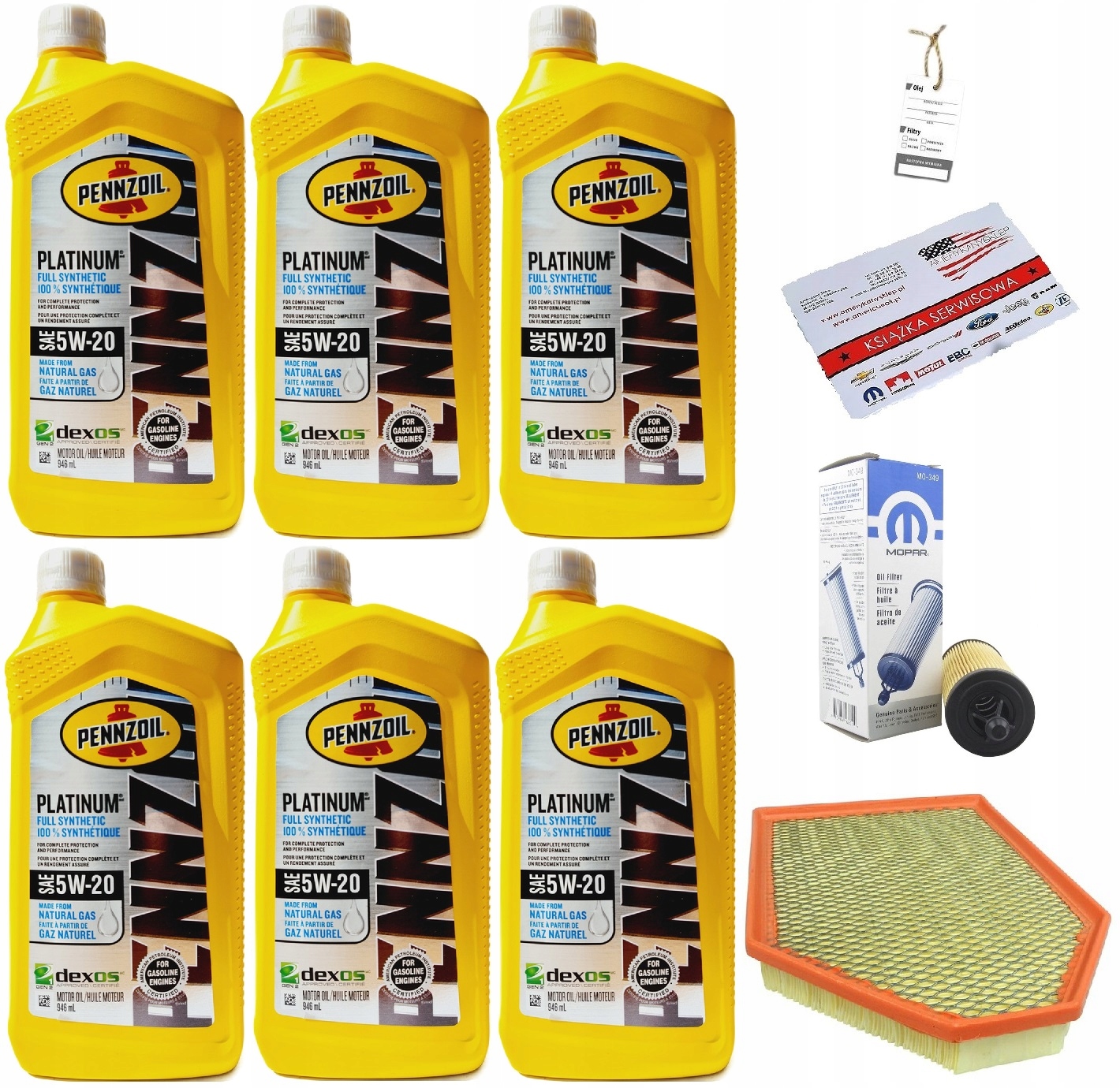 Pennzoil 5V20 5,7 L Filtry Chrysler 300 3,6 14-20