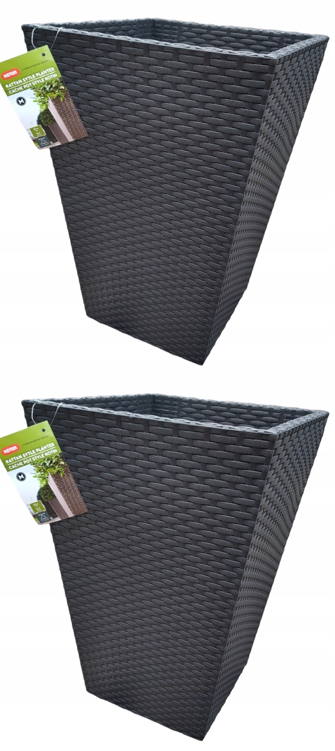 Keter Kvetináč Ratan Kvetináč Antracit 2 M 55 L Ratan