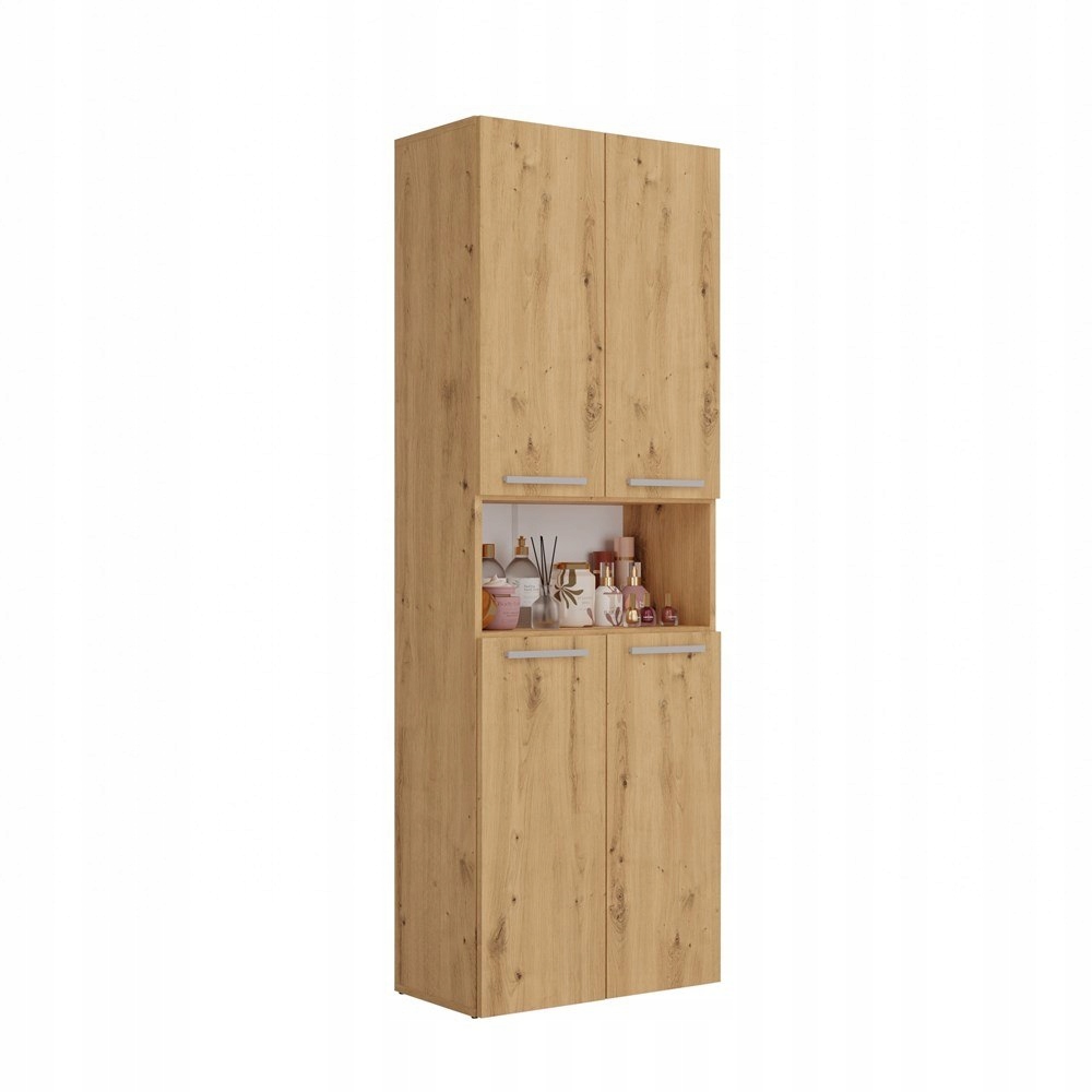 SZAFKA ŁAZIENKOWA REGAŁ Z KOSZEM NA PRANIE 60cm Głębokość mebla 30 cm