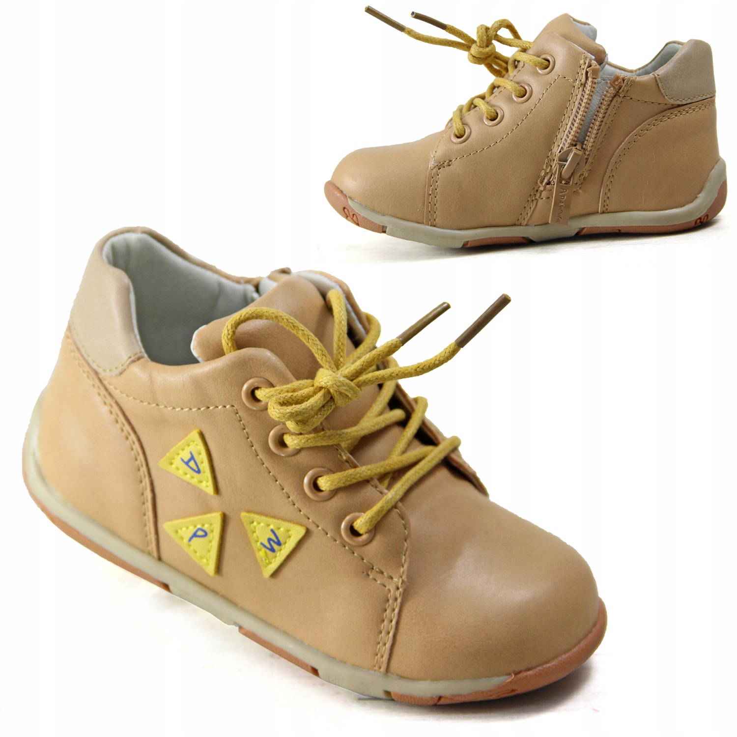 

Apawwa trzewiki za kostkę r.23/14cm zamek camel