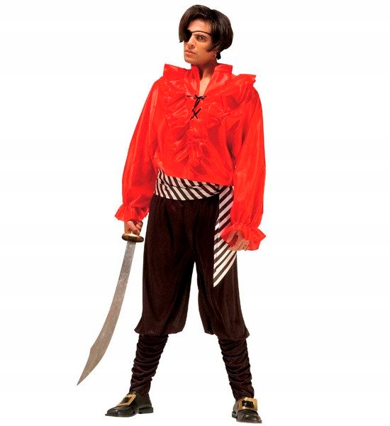 Kostým Pirát Červený Piráti Z Karibiku M
