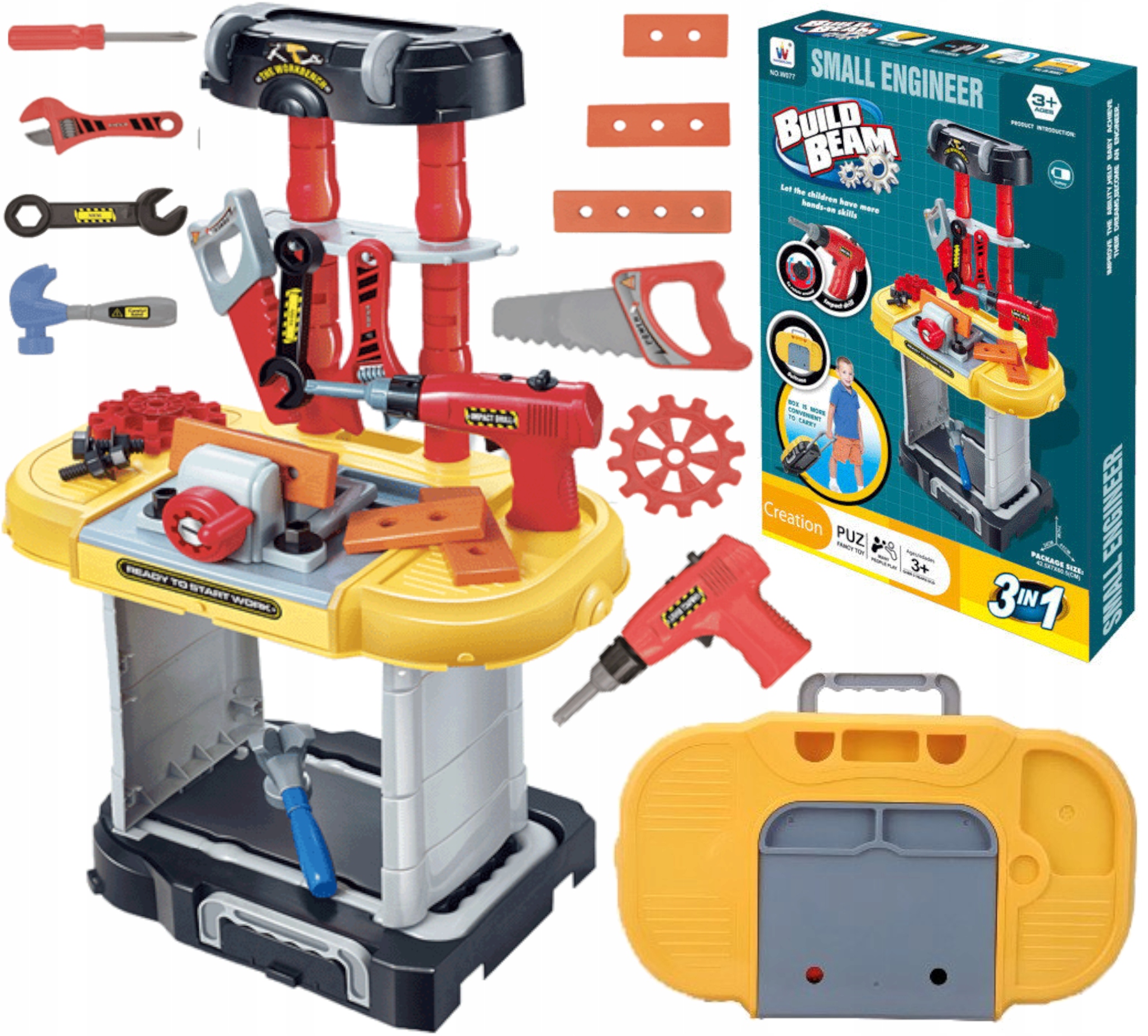 Warsztat w WALIZCE dla dzieci Narzędzia Wiertarka