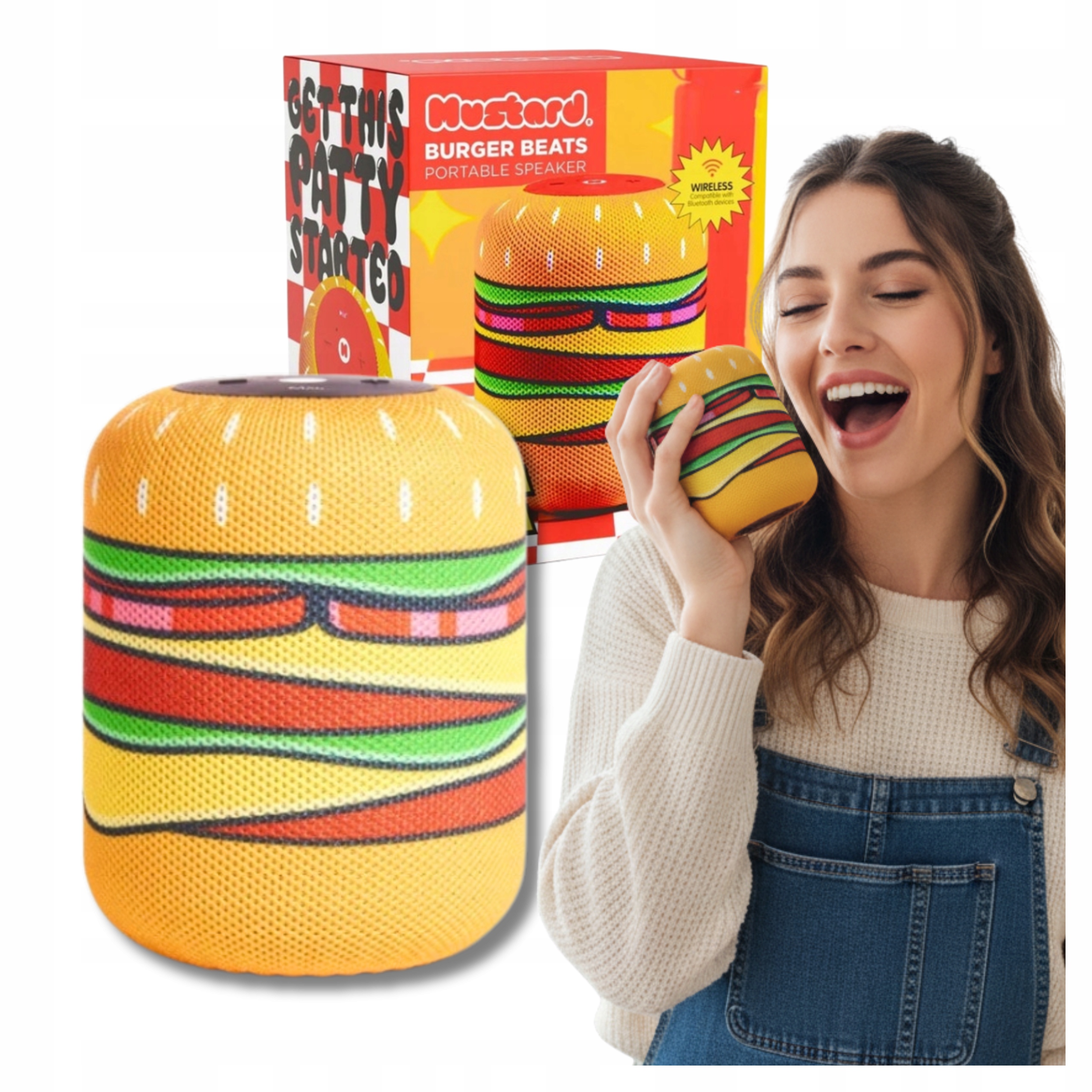 Bluetooth reproduktor Přenosný bezdrátový mobilní Usb malý mini hamburger