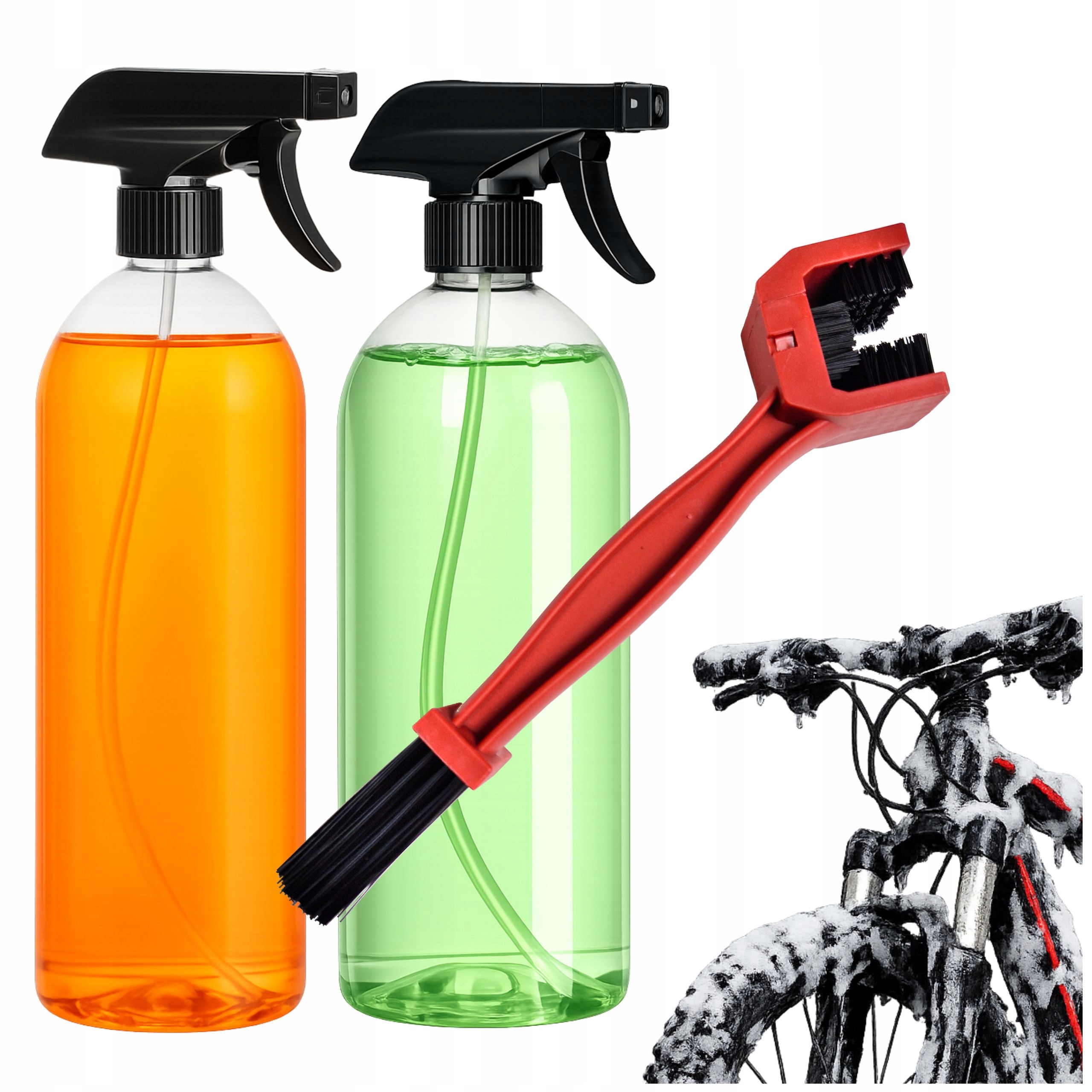 Zestaw spray środek do mycia napędu i ramy roweru Veloxo VL159 szczotka