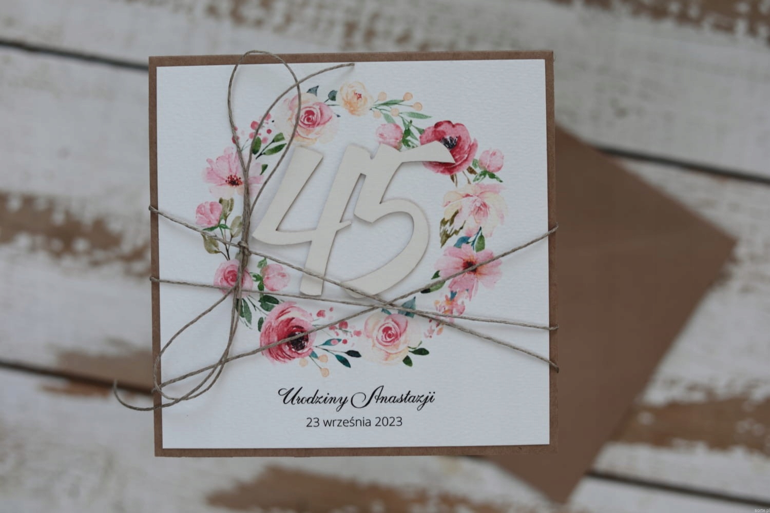 Přání, dárek 45. narozeniny s personalizací