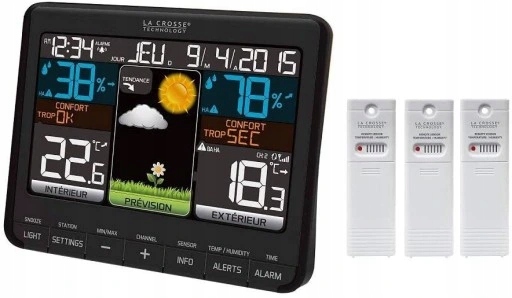 La Crosse Technology WS6825BLA+2 Meteorologická stanice 3 vysílače