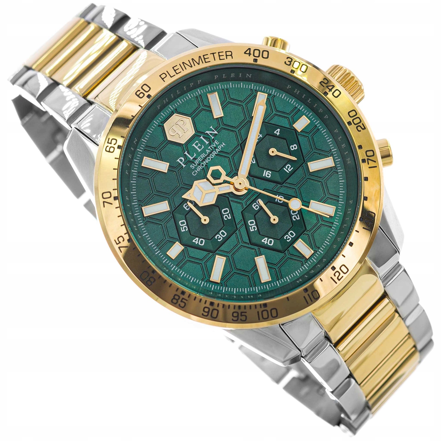 Pánské Hodinky Philipp Plein PWPYA0524 Pleinmeter Stříbrno-zlatý Náramek