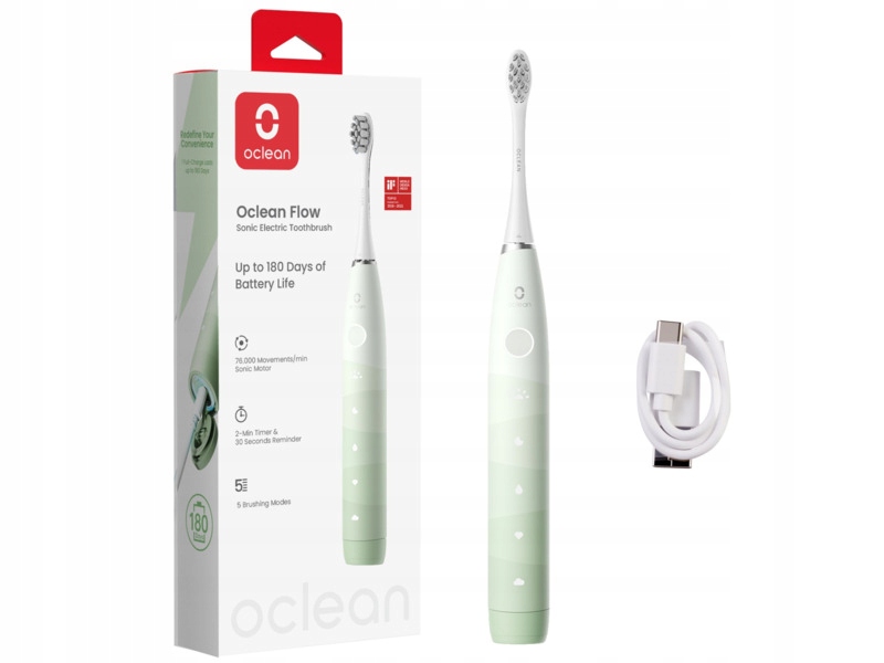 Szczoteczka soniczna Oclean Flow Zielony