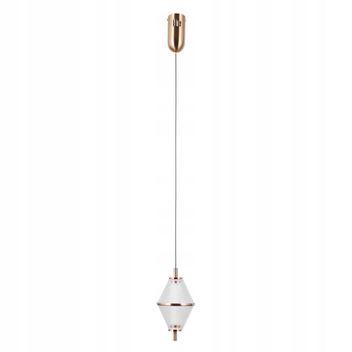 Italux Závěsná lampa Minimalistická Led 5W Zlatá Fuente Skleněná lampa