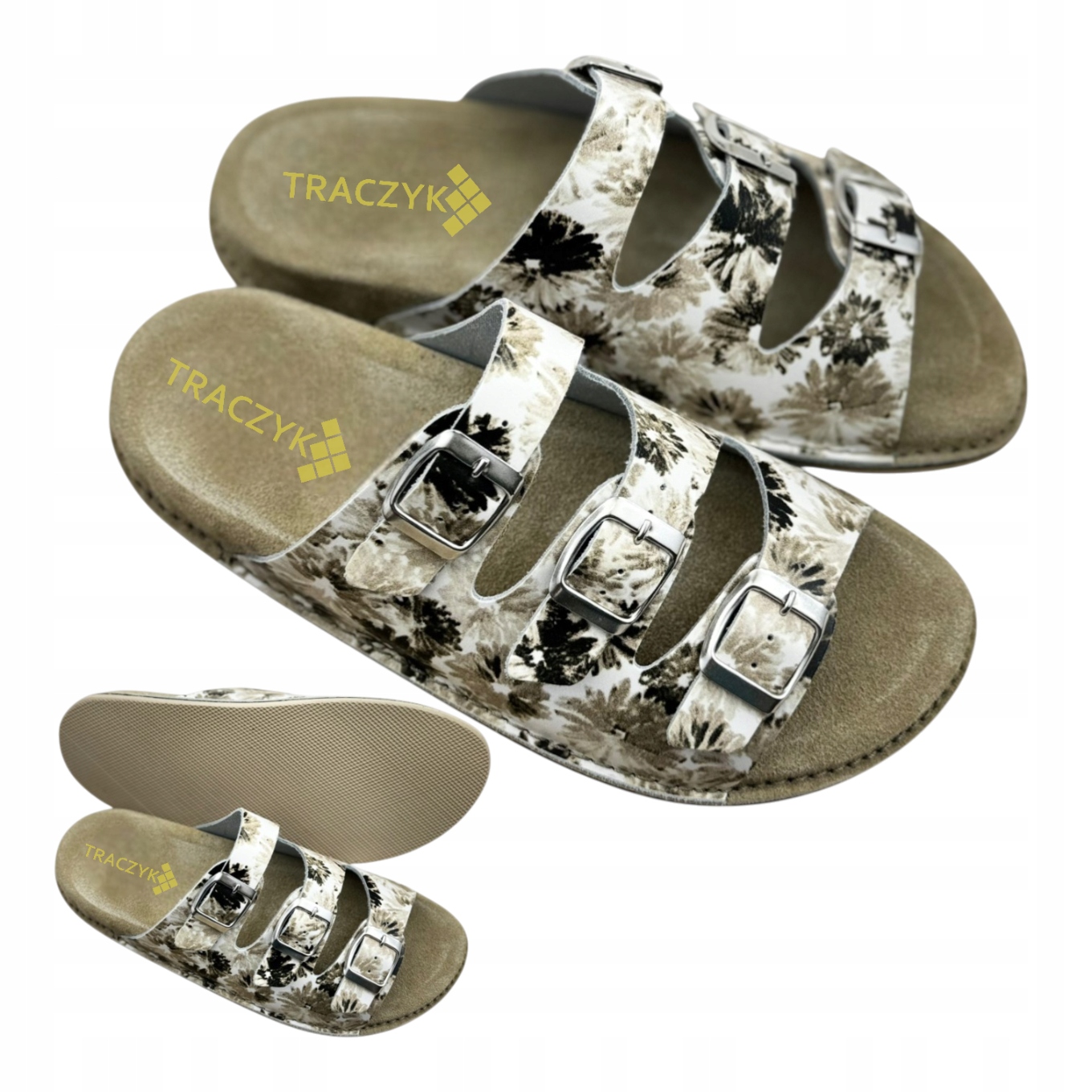 Nazouváky Profilované Anatomické 3 Květinové Proužky Přírodní Kůže Fusbet vel.