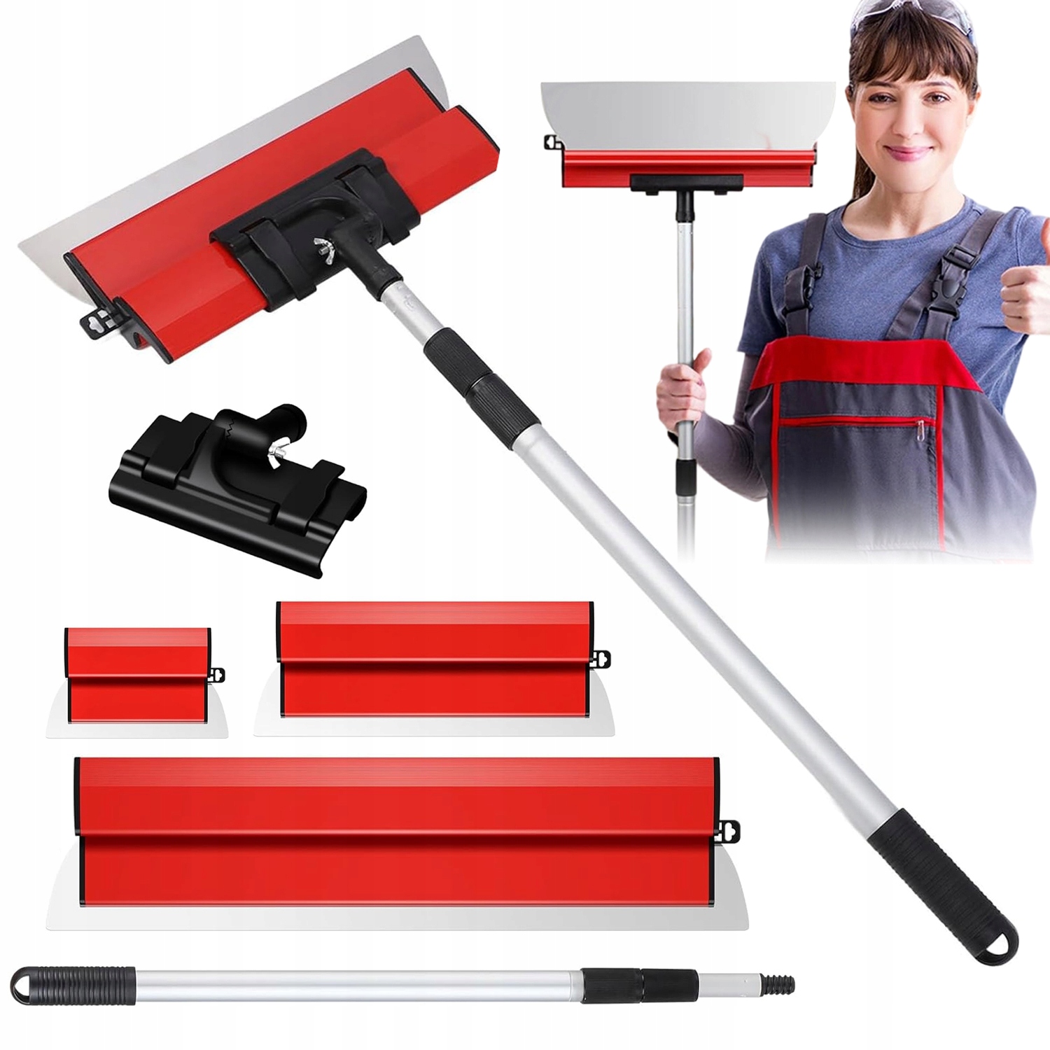 Sada Na Hladení Špachtle 60 cm Vyměnitelné Nerezové Ostří 0.5 mm Hůl Váleček