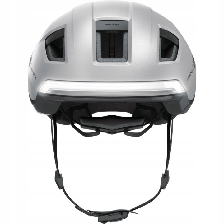 Abus Kask rowerowy z kierunkowskazami Abus Hyp-E Gleam Silver S: 51-55 cm