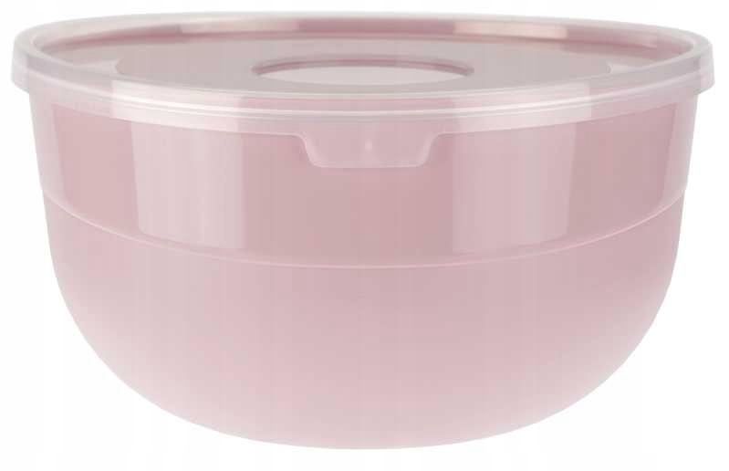 MISECZKA PLASTIKOWA Z POKRYWKĄ RÓŻ 1,2L RAVI