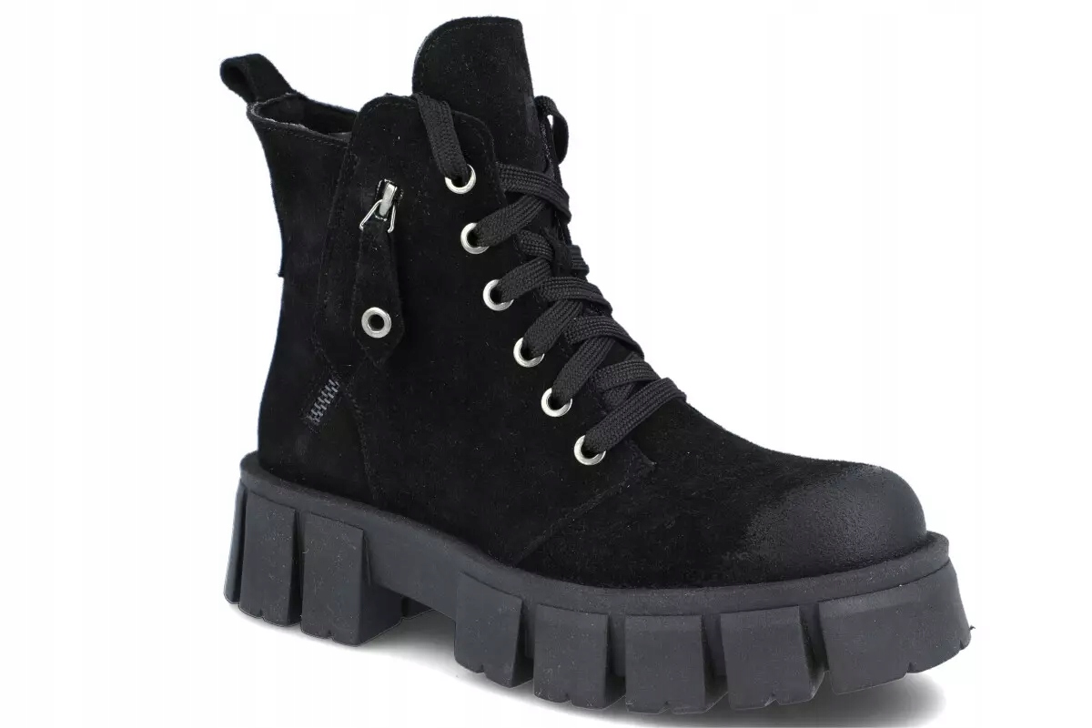 Dámské kozačky Nessi 22368 s velurovou platformou R36