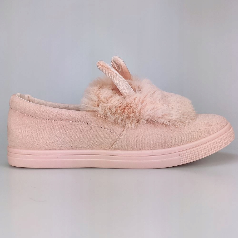 Buty Domowe Kapcie Trampki z Futerkiem Różowe 39 Rozmiar 39
