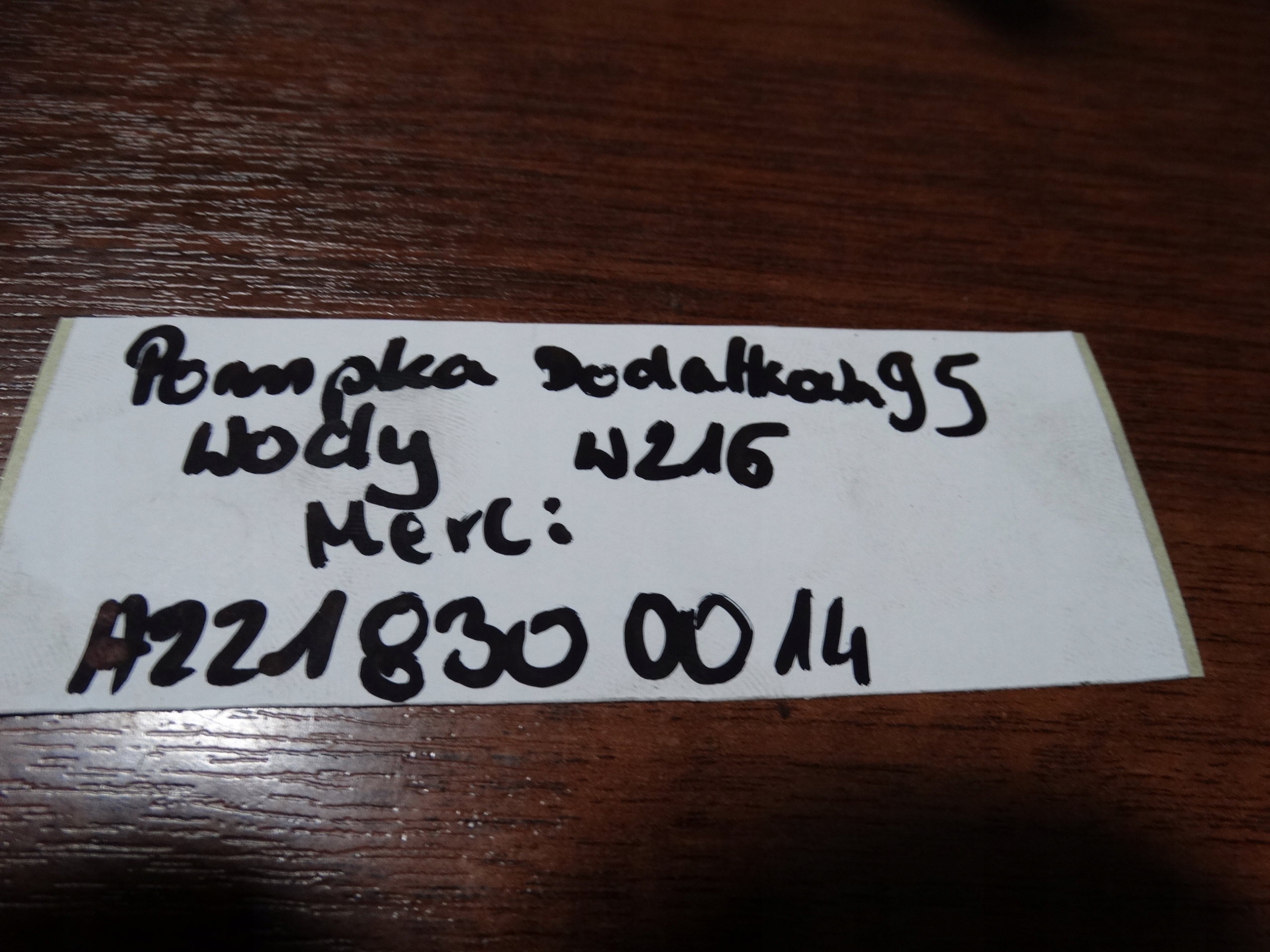 IDEALNA PUMPA DODATNA VODE MERCEDES W216 1