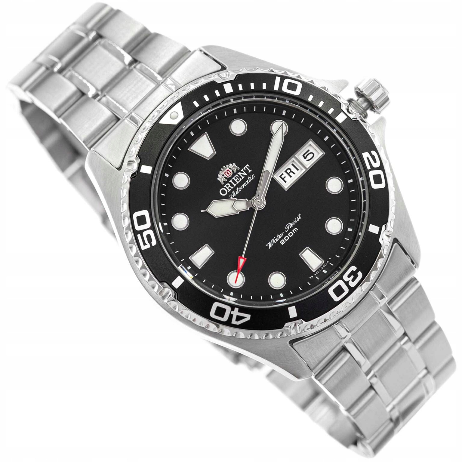 Pánské Hodinky Orient TAA02004B9 Mako II Automatic Stříbrné Datumovka 20BAR