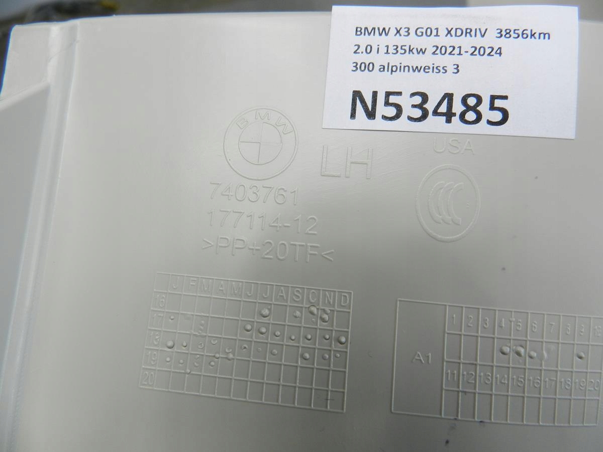 BMW X3 G01 kryt kapoty levá 7403761