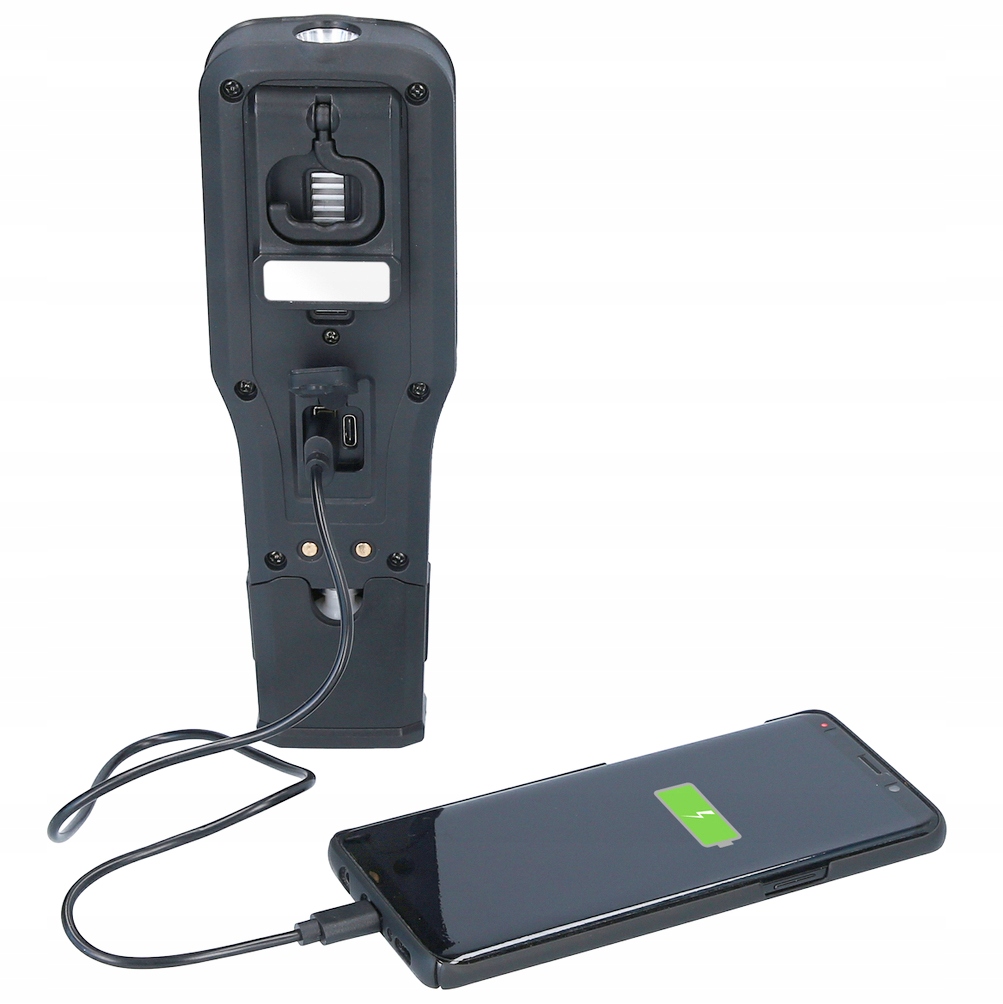 LAMPKA WARSZTATOWA ROBOCZA LED COB LATARKA AKUMULATOROWA Z BAZĄ HAK USB Marka Verke