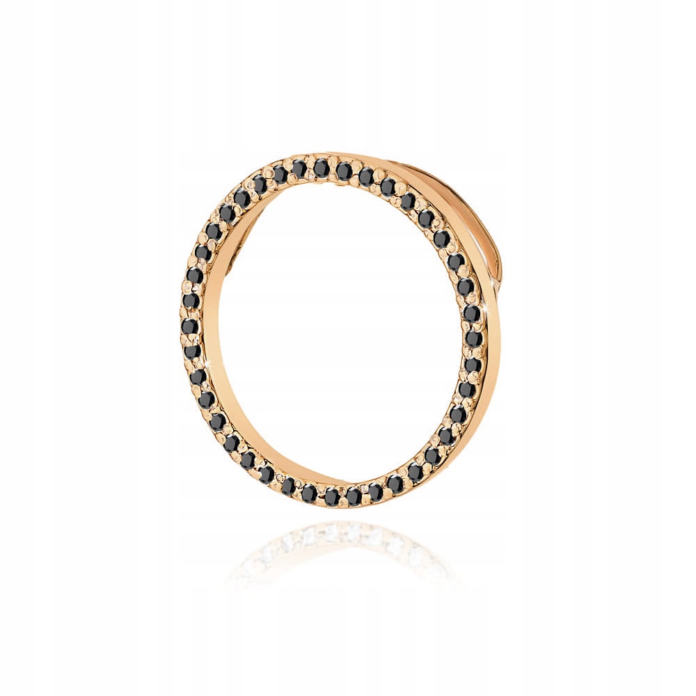 

Różowe Złoto Zawieszka Z Czarnymi Brylanami Koło