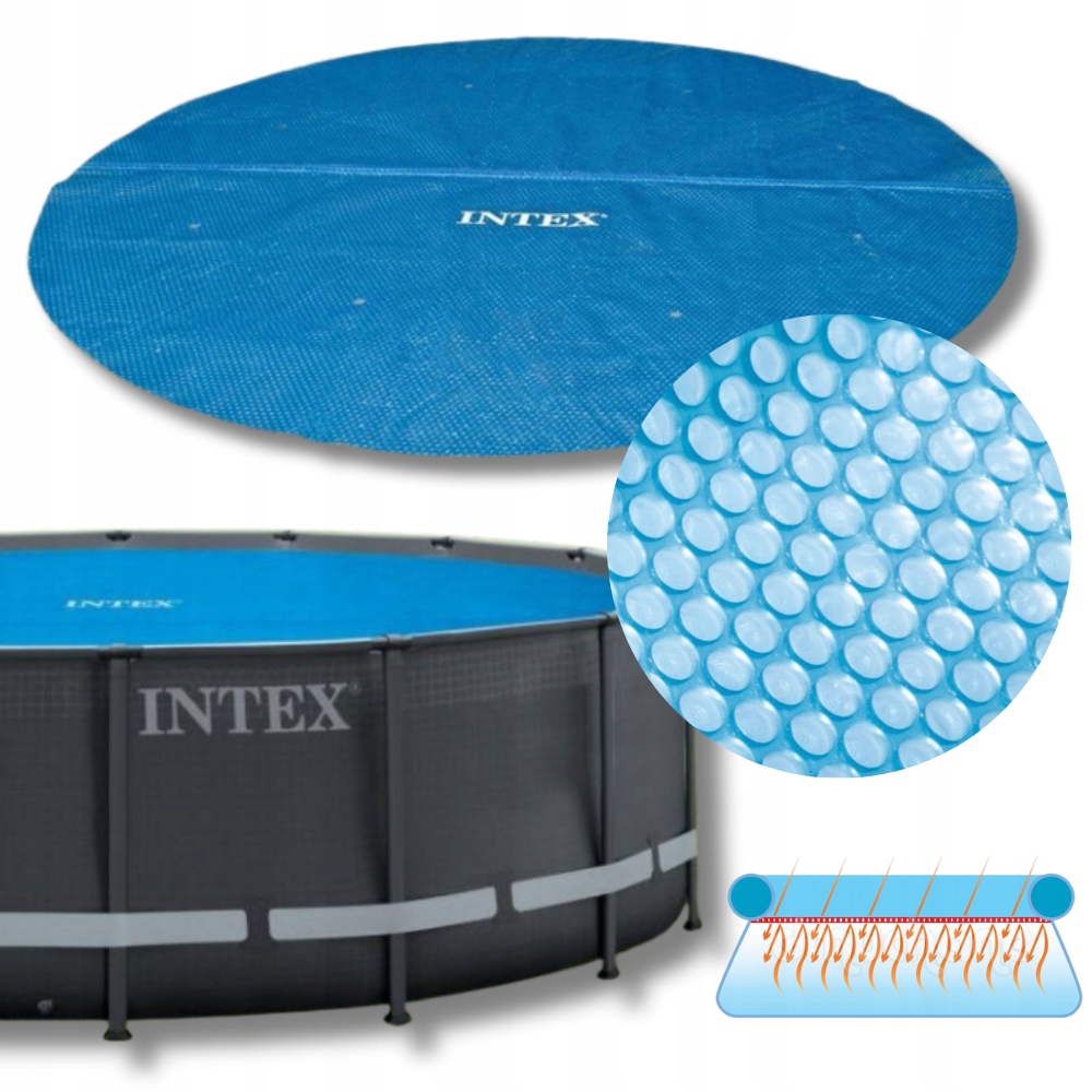 Obal na záhradný bazén 488 cm Ohrievač, podložka, fólia, plachta, Solárny