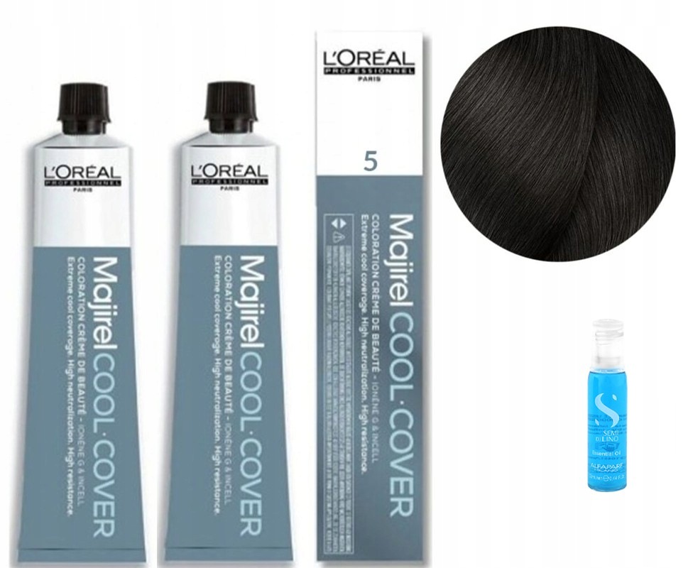 Loreal Majirel Cool Cover 5 barva 2x60 ml esenciální olej 13 ml