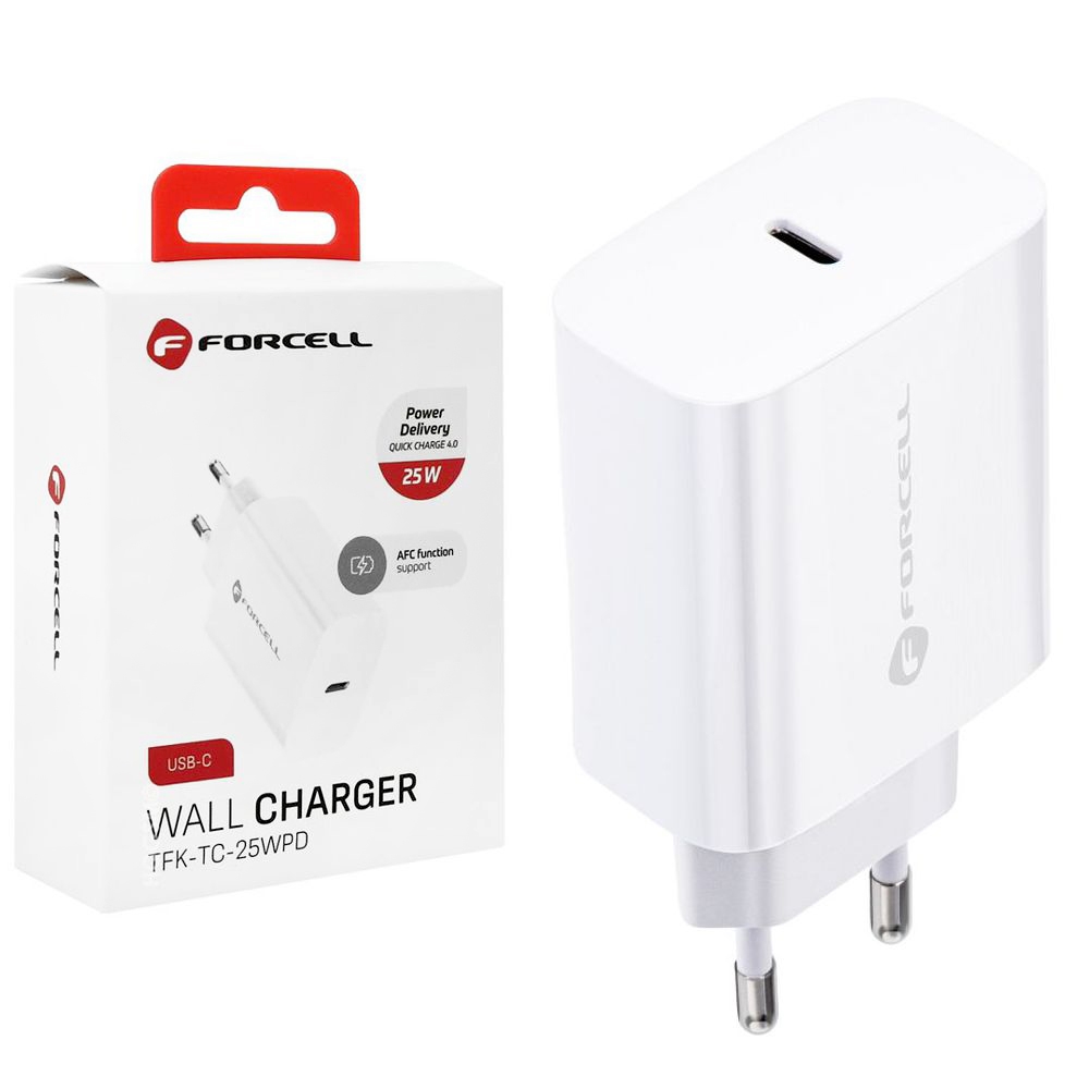

Ładowarka Sieciowa Usb-c Pd QC4.0 Afc 25W Biała