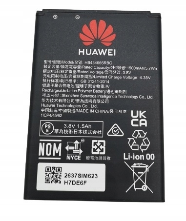 ORYGINALNA BATERIA AKUMULATOR ROUTER HUAWEI HB434666RAW E5573 E5575 E5576