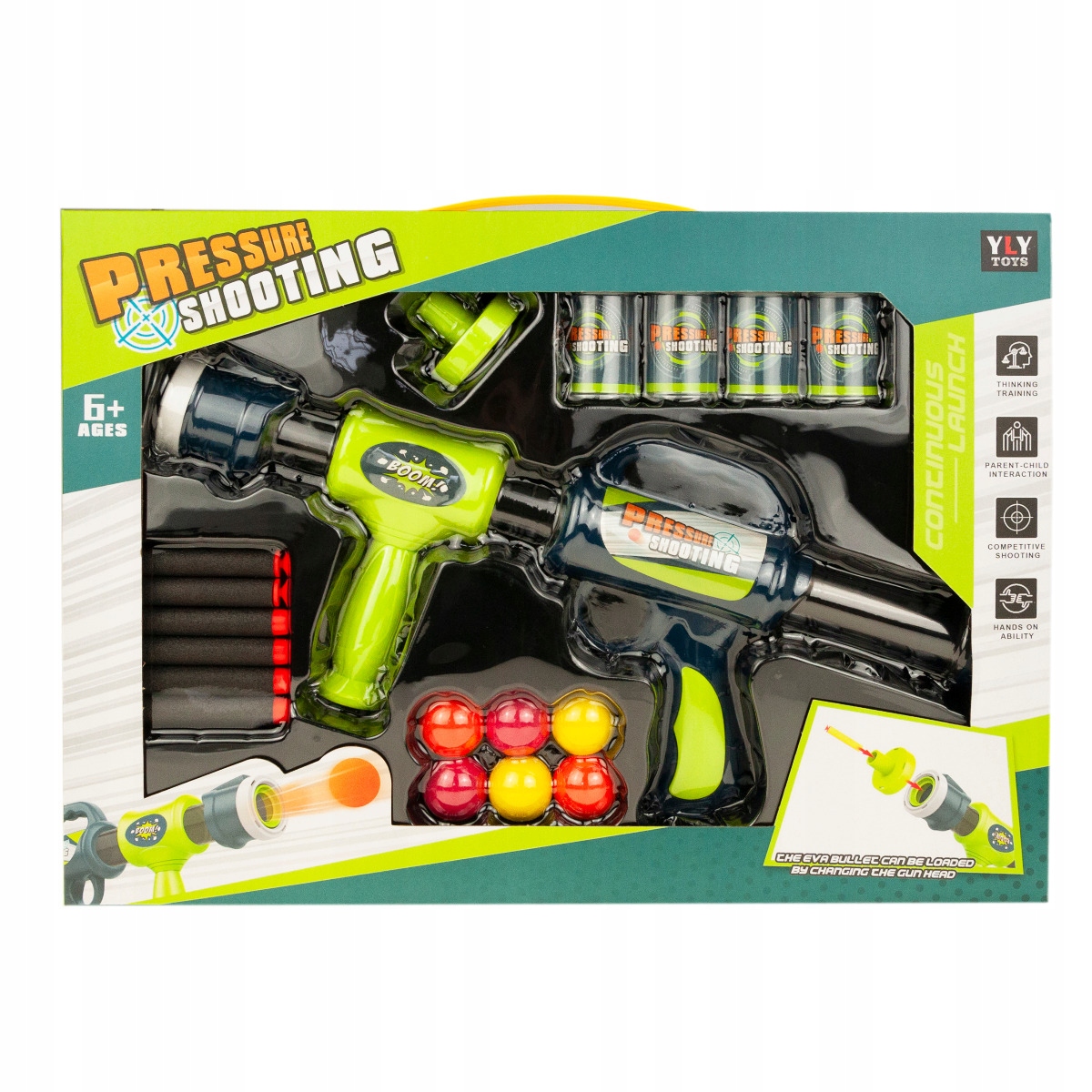 PISTOLET WYRZUTNIA STRZAŁEK KULEK PIANKOWE STRZAŁKI + AKCESORIA NERF ZESTAW EAN (GTIN) 5900291704043