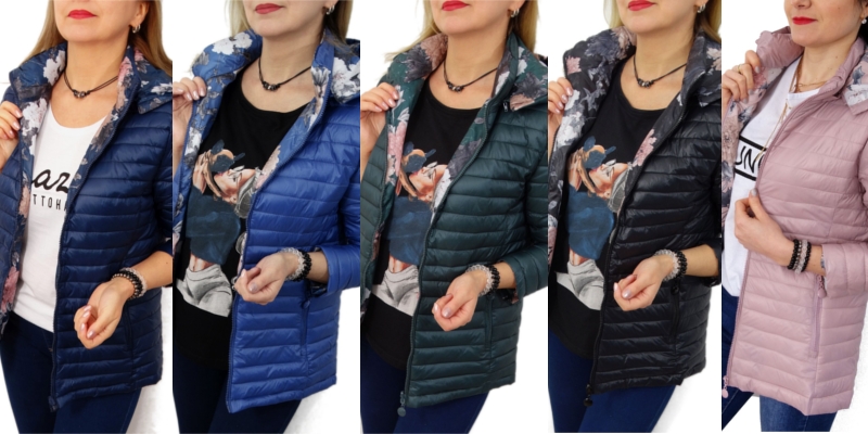 Kurtka Dwustronna Wiosenna Jesienna ALICE 48 4XL Marka Kessi