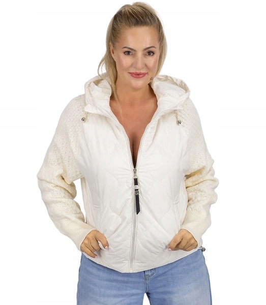 Jarní prošívaná bunda Svetrové Rukávy stylová L