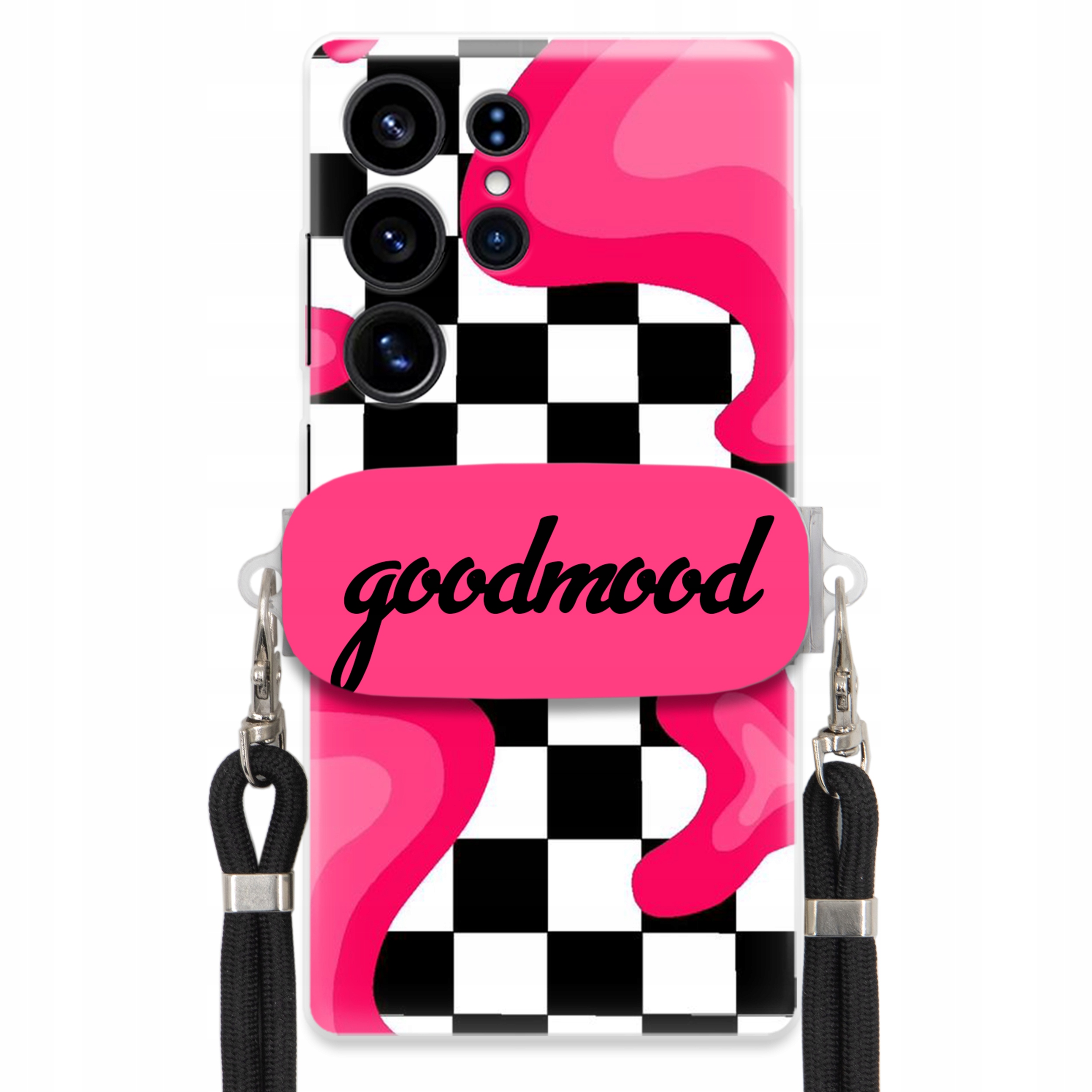 Puzdro Pre Samsung S25 Ultra Set Puzdro Držiak Vodítko Čierne Pre Teen Splash