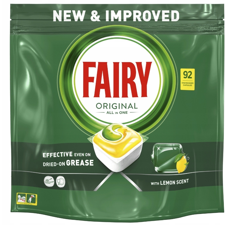 Levně Fairy Original All in One Kapsle do myčky Lemon, 92 kusů