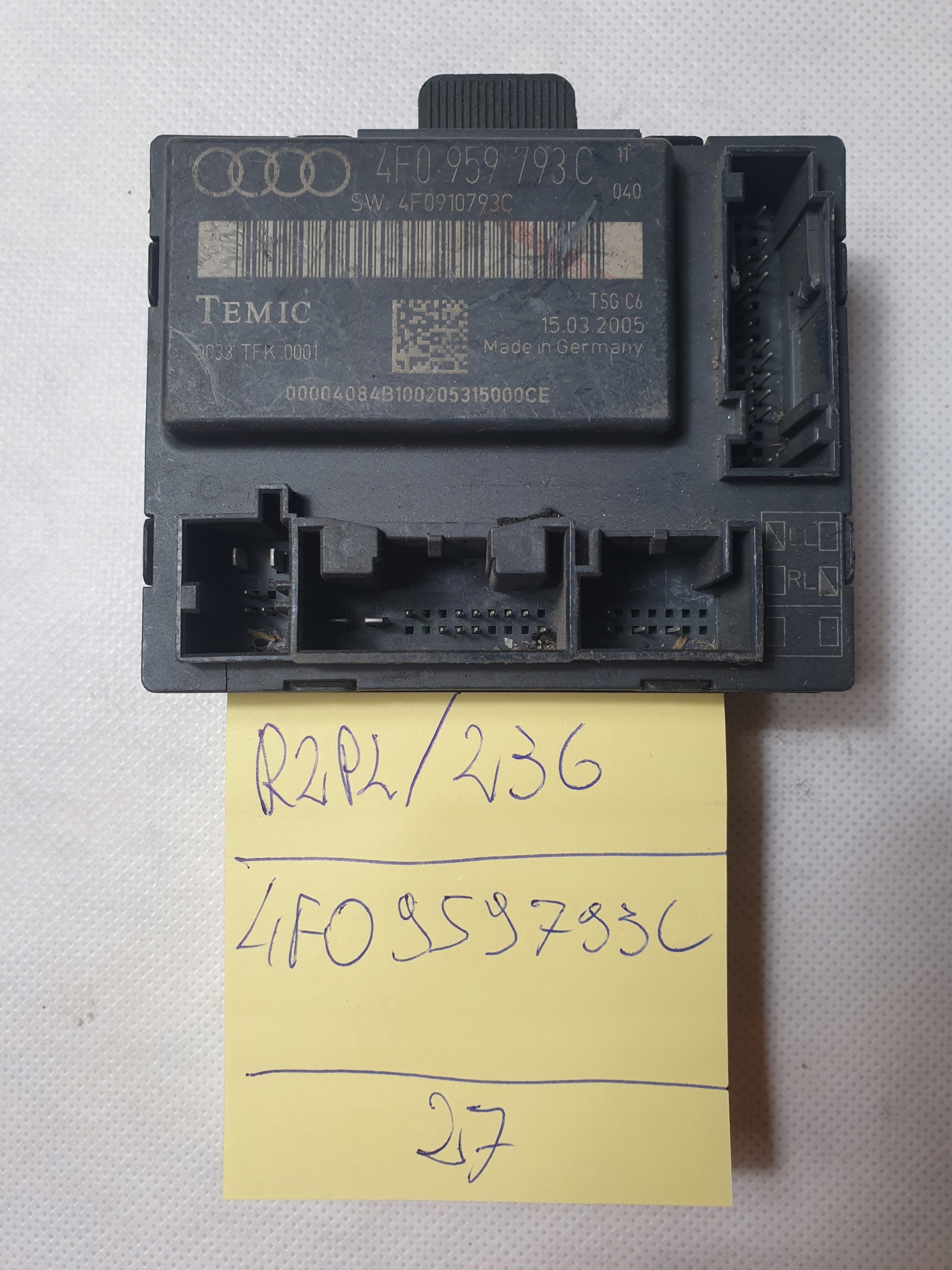 AUDI A6 C6 Q7 MODUŁ STEROWNIK DRZWI 4F0959793C