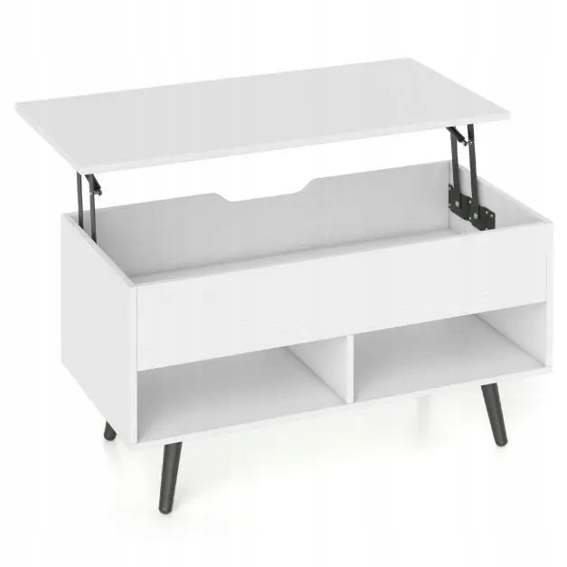 Lavička Costway obdélníková 73 x 40 x 46 cm bílá