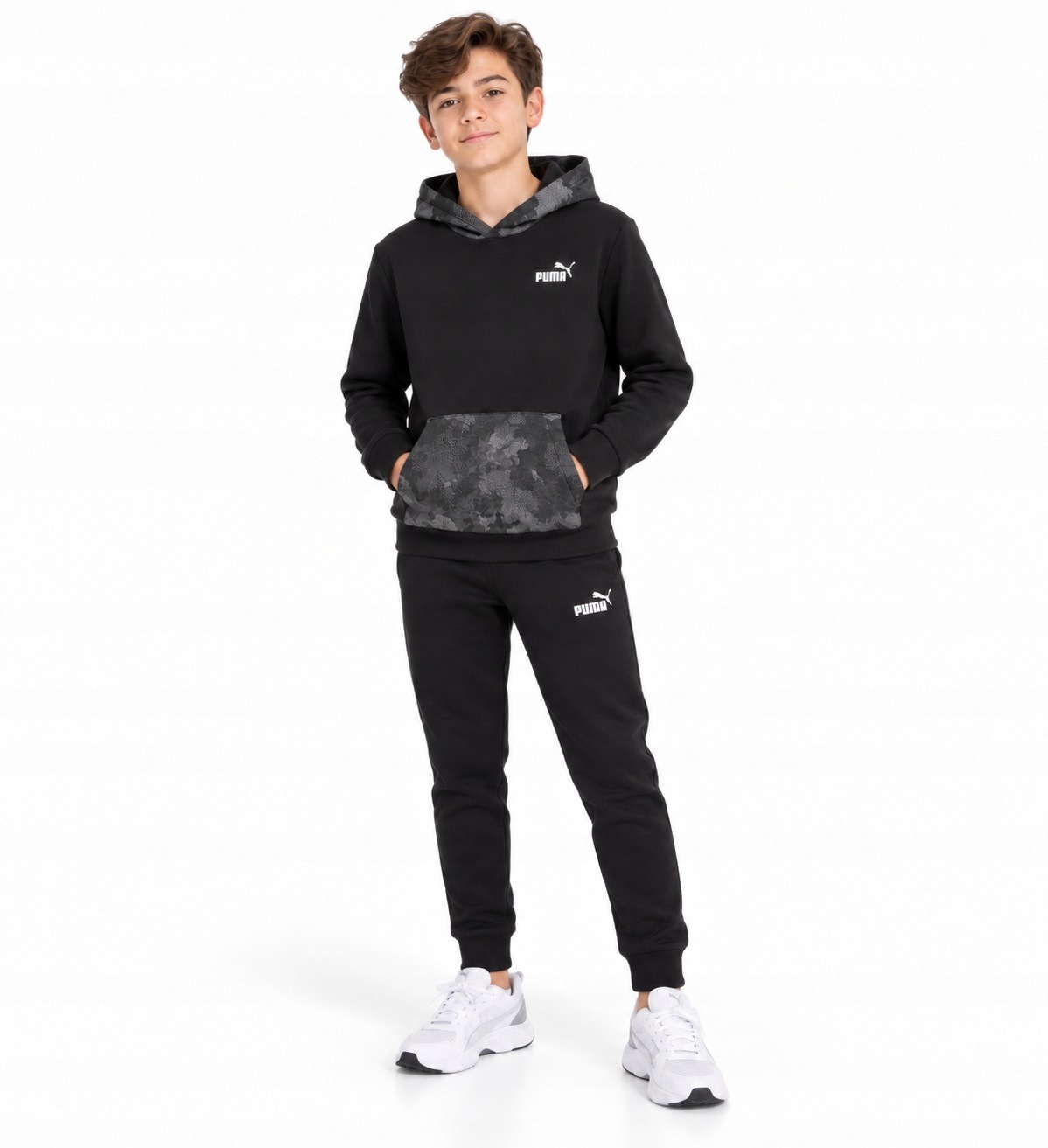 Puma dres kompletny spodnie bluza junior 176