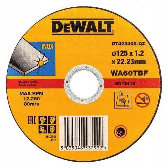 

DeWalt tarcza do stali nierdzewnej 125mm