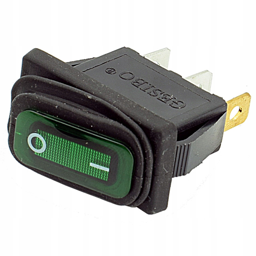 WŁĄCZNIK WODOODPORNY KOŁYSKOWY PODŚWIETLANY 12V