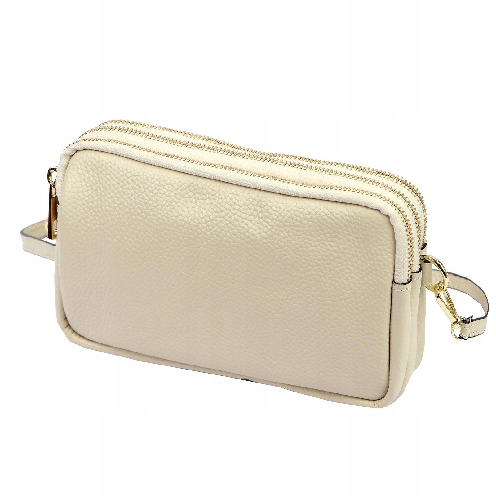 Dámská kabelka přes rameno malá kožená béžová Luka