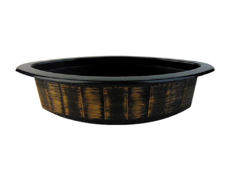 

Misa cmentarna osłonka łódka czarno-złota 25 cm