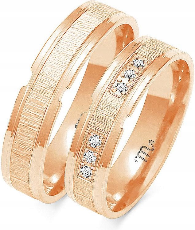 Zlatý snubní prsten pro pár 585 velikost 35 36 37, módní svatební kolekce