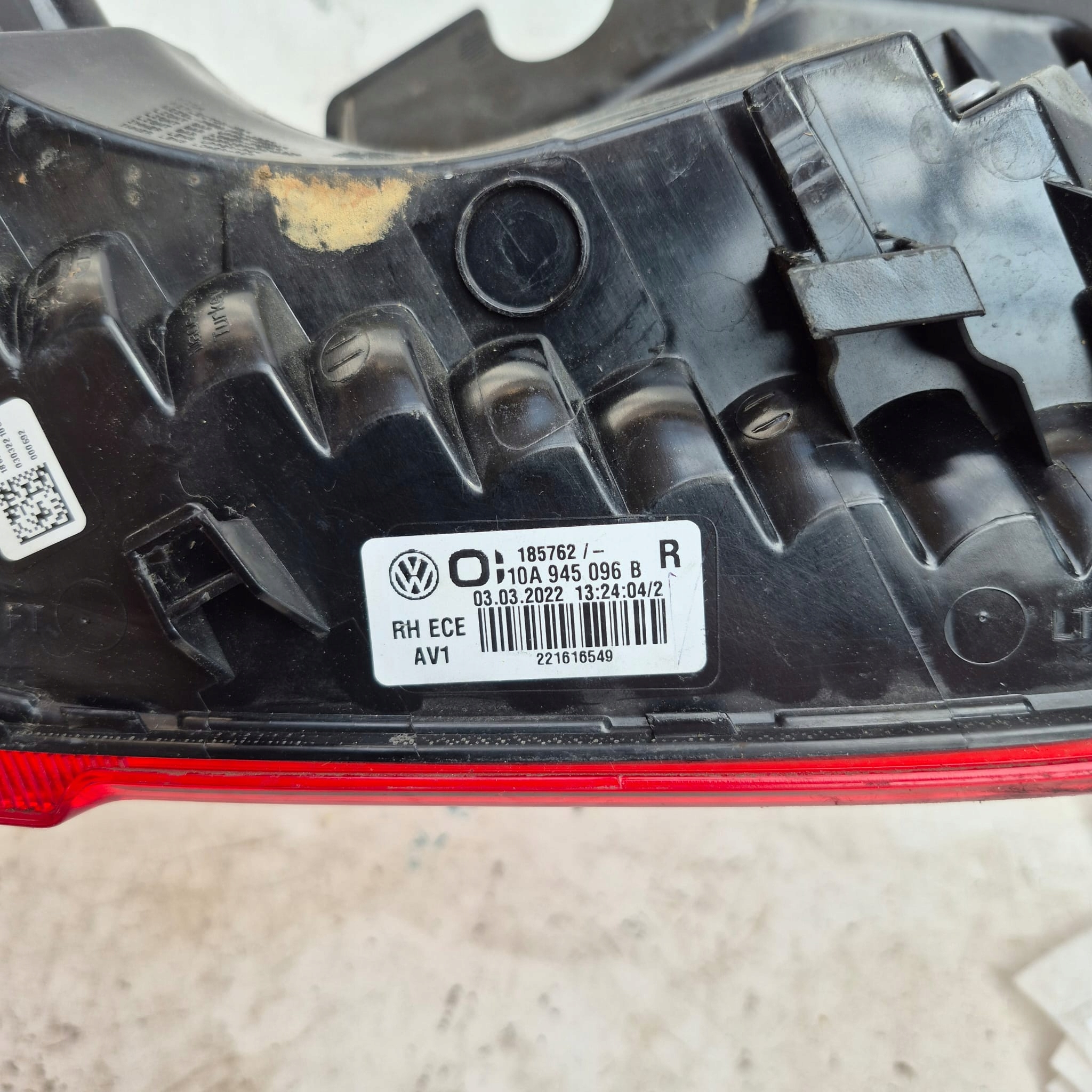 VW ID3 ID.3 19- light right rear part rear