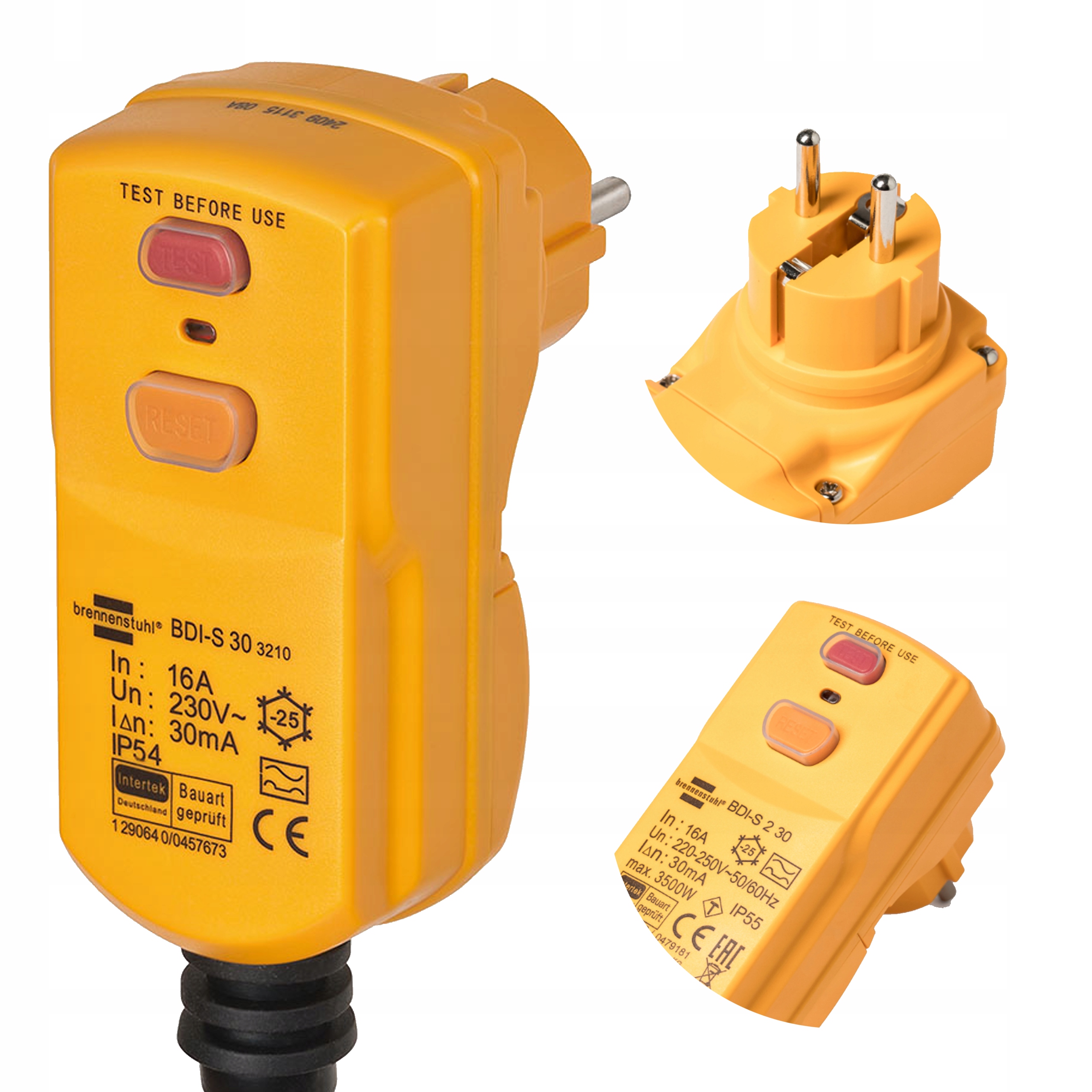 

Wtyczka Różnicówka Bdi-s 2 30mA IP55 Brennenstuhl