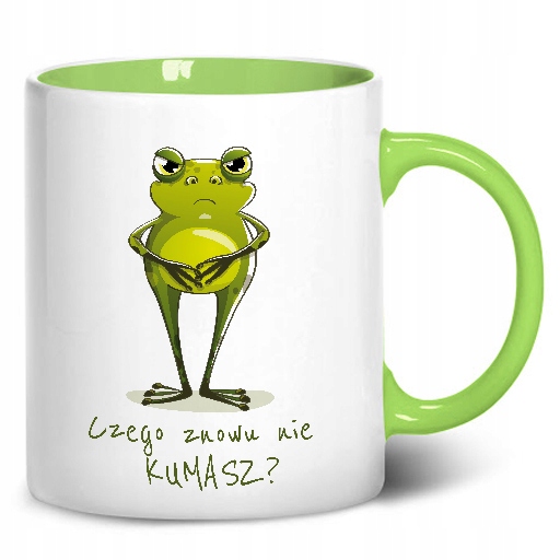 

Kubek Wnętrze Ucho Zielone wzór Żaba 03