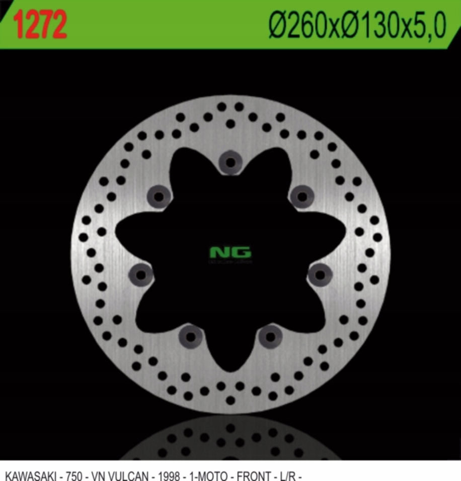 Ng Brzdový Kotúč Predný Kawasaki VN750 Vulcan (260X130X5MM) 7 Otvorov Pr.