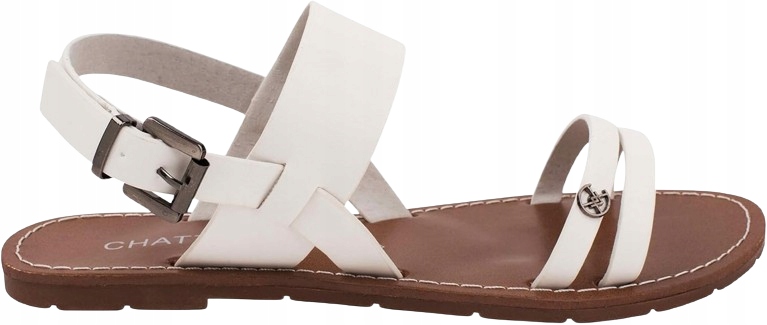 Chattawak Bílé Klasické Dámské Sandály S Přezkou 36 J0A