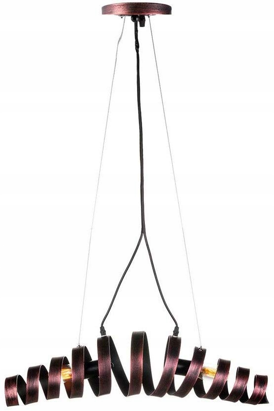 LAMPA SUFITOWA WISZĄCA CZARNA Metal Złota Zasilanie sieciowe