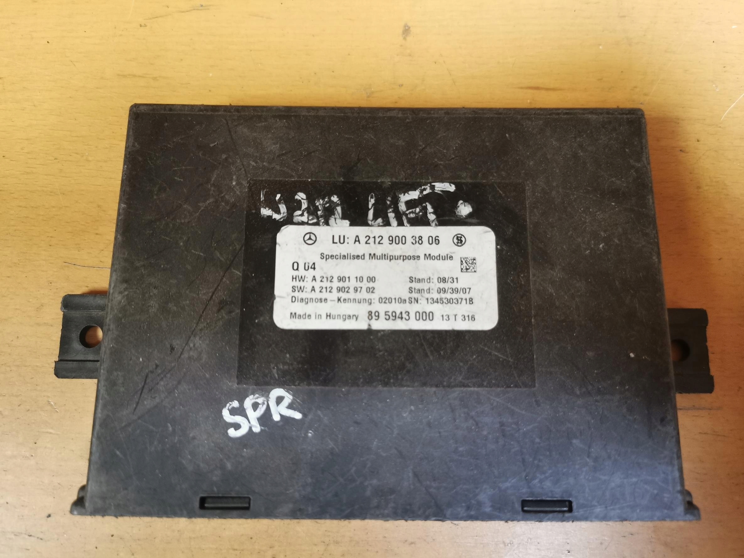 comfort control unit MERCEDES E-KLASA W212 A2129003806